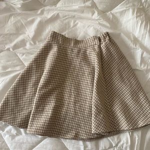 Cream Plaid Tennis Skirt